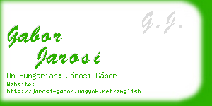 gabor jarosi business card