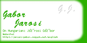 gabor jarosi business card